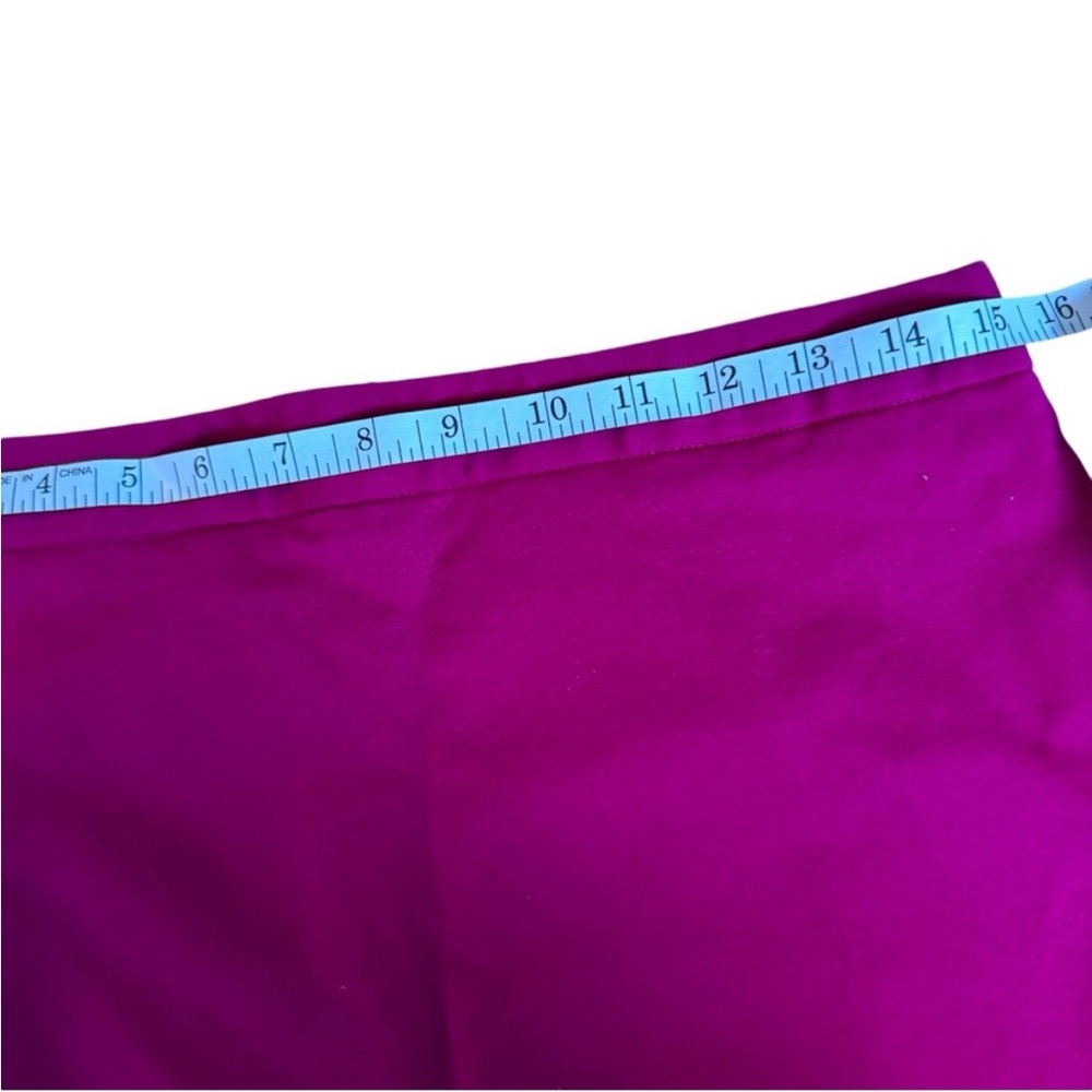 Worthington Pink Skirt Gold Snap Button Slit 10P Magenta Petite - Picture 10 of 11